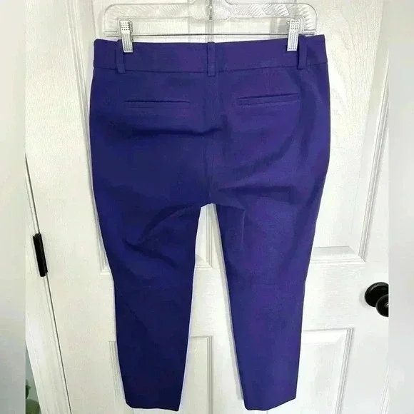 J.Crew Stretch City Fit Violet Purple Capri Cropped Winnie Pants size 4 - Picture 5 of 5